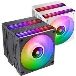 Mars Gaming MCPU-X26 Disipador de CPU para Gaming, 6 Heatpipes HCT, Doble Torre con 2 Ventiladores ARGB Infinity Mirror 120mm, Compatible con Intel LGA y AMD AM5/AM4, TDP 350W